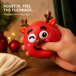 Christmas Squeeze <b>Ball</b> <b>Stress</b> Relief Fidget Toy TPR <b>Squishy</b> Sensory for Adults Teens - Product Image 2