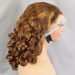 300% densità senza colla brasiliano Remy lunghi capelli sciolti e rimbalzanti da persona reale che vendono <span class=keywords><strong>parrucche</strong></span> di colore 4/30 in pizzo 13x4 europa America # - Product Image 5