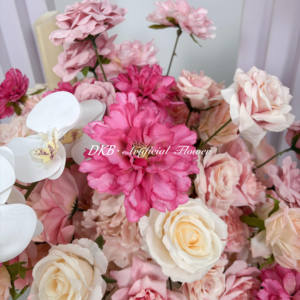 Decoración Colgante de Rosas Artificiales de Seda de Alta Calidad al por Mayor, en Rosa y Blanco, Tamaños Personalizables, para Decoración de Bodas al Aire Libre - Product Image 6