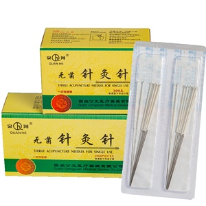 Venta al por mayor <span class=keywords><strong>Agujas</strong></span> <span class=keywords><strong>de</strong></span> <span class=keywords><strong>acupuntura</strong></span> Estéril Desechable Mango plateado 200PCS - Product Image 1