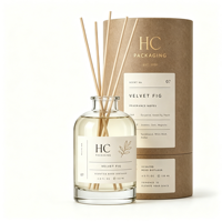 Boîte cylindrique ronde en papier kraft écologique de luxe pour diffuseur de parfum, emballage d'huile essentielle, logo personnalisé