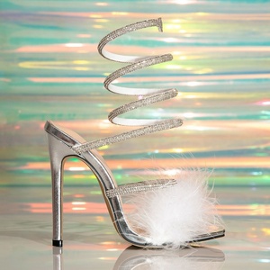 <span class=keywords><strong>Sandali</strong></span> da donna sexy e alla moda, novità estate 2026, <span class=keywords><strong>neri</strong></span> <span class=keywords><strong>con</strong></span> strass, <span class=keywords><strong>tacco</strong></span> a spillo e dettagli serpente in strass - Product Image 5