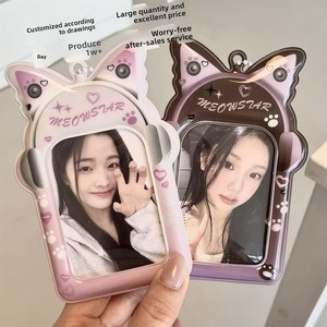 Nouveau <span class=keywords><strong>porte</strong></span>-cartes pour étudiant, design casque audio et chat, avec pochette photo 3 pouces pour cartes de collection, pendentif, <span class=keywords><strong>porte</strong></span>-cartes de grande valeur - Product Image 2