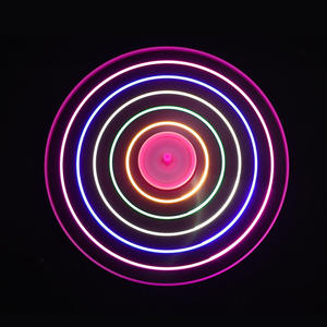 LED Flying Disc Launcher Toy Kids <b>Pull</b> <b>String</b> Glowing Disk for Outdoor Fun Durable Plastic Flying Disc Birthday Party Favor - Product Image 3