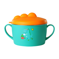Vaisselle pour enfants, acier inoxydable 316L de qualité alimentaire, bol d'alimentation pour bébé avec couvercle, boîte à lunch pour enfants pour l'école