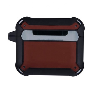 Nueva llegada buen precio TPU + PC cuero Bumblebee Spray estilo almacenamiento auricular caso para <span class=keywords><strong>Air</strong></span> Pods 3 Muti-color opcional - Product Image 1