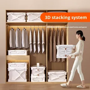 กล่องเก็บของพลาสติกแบบพับได้ ป้องกันเชื้อรา กันความชื้น ความจุขนาดใหญ่ - Product Image 4