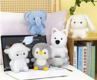 Mini poupée en peluche de coton avec rembourrage en coton PP, 11-30 cm, compagnon de bureau pour l'étude, jouet brodé à suspendre pour les 2-13 ans