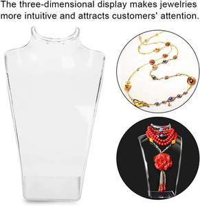 Modèle de cou en acrylique de haute qualité pour présentoir de bijoux, pendentif de cou, accessoires de décoration, étagère d'exposition de bijoux - Product Image 4