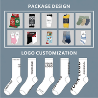 Chaussettes personnalisées unisexes sans minimum de commande, conception OEM, créez vos propres chaussettes personnalisées, chaussettes avec logo personnalisé