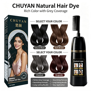 แชมพูย้อมผมถาวร CHUYAN แบรนด์ส่วนตัว พร้อมหวีสำหรับทา ไม่มีแอมโมเนีย สีจากสมุนไพรธรรมชาติ ขายส่ง - Product Image 1