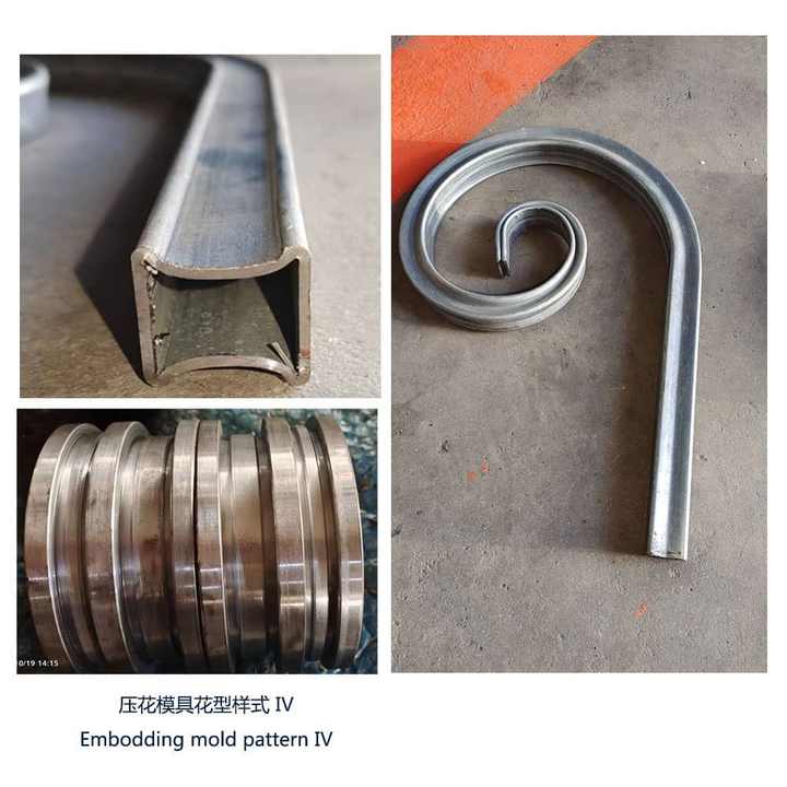 Square Tube Scroll Bending and Embossing Wrought Iron Machine