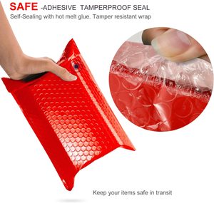 ZGCX Bưu Phẩm Bong Bóng Màu Đỏ Bóng Bưu Phẩm Bong Bóng Poly Màu Đỏ Bưu Phẩm Bong Bóng - Product Image 3