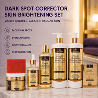 Ensemble de soins de la peau à la vitamine C biologique en marque privée, blanchissant et anti-taches noires, avec double glutathion, pour femmes