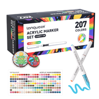207 couleurs, marqueurs acryliques certifiés ASTM D-4236, non toxiques, écologiques, stylos à peinture professionnels pour artistes, fabriqués en Chine, modèle M720B