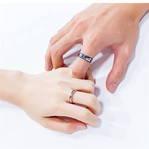 Acciaio inox anelli <span class=keywords><strong>di</strong></span> diamante del commercio all'ingrosso Paio <span class=keywords><strong>di</strong></span> anelli il suo <span class=keywords><strong>re</strong></span> la sua regina anelli per gli uomini - Product Image 2