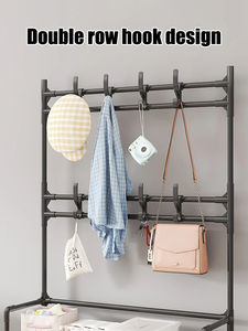 Zapato y abrigo multifuncional de dos piezas y cuatro capas <span class=keywords><strong>para</strong></span> uso doméstico, estante de almacenamiento <span class=keywords><strong>integrado</strong></span> simple - Product Image 5