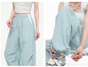 <span class=keywords><strong>Pantaloni</strong></span> Sportivi da <span class=keywords><strong>Donna</strong></span> Impermeabili ad Asciugatura Rapida, Joggers Larghi con Coulisse e Laccetti alla Caviglia, Casual a <span class=keywords><strong>Gamba</strong></span> <span class=keywords><strong>Larga</strong></span> - Product Image 5