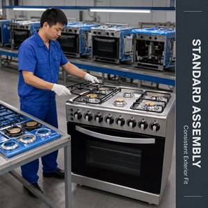 Cuisinière à gaz autonome X 6 brûleurs en acier inoxydable avec <span class=keywords><strong>four</strong></span>, cuisinière à gaz multifonction avec <span class=keywords><strong>four</strong></span> intégré - Product Image 5