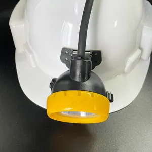 有线地下发光二极管采矿头灯IP67防水防爆夹帽灯7.8Ah电线发光二极管矿工帽灯