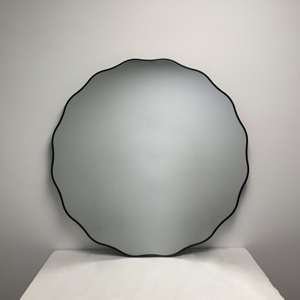 Phong cách hiện đại trang trí nội thất không thể phá vỡ Vòng tường gương lượn sóng cạnh vòng tròn lớn sàn gương cho phòng khách và phòng tắm - Product Image 3