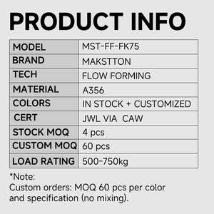 Jantes en alliage d'aluminium Makstton Flow Formed FF-FK75 pour Ford Fiesta Ka Mazda <span class=keywords><strong>2</strong></span>, 15-16 pouces, jantes de voiture personnalisées, en stock - Product Image 6