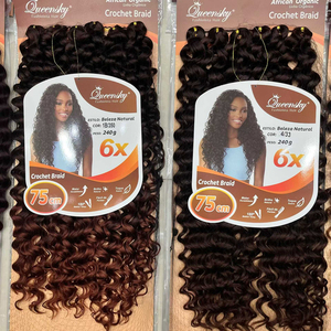 Paquetes de Cabello Sintético al por Mayor 6X, Extensiones de Cabello de Fibra Sintética para Crochet, Rizo <span class=keywords><strong>GOGO</strong></span> Individual - Product Image 3