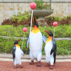 Sculpture personnalisée de famille de pingouins antarctiques en résine et fibre de verre, <span class=keywords><strong>statue</strong></span> artisanale pour la décoration des fêtes, exposition de parcs à thème et événements - Product Image 6