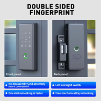 Cerradura Inteligente para Puerta de Vidrio Tuya con Control Remoto, Tarjeta de Memoria, Wi-Fi, Huella Dactilar y Control de Acceso con Tarjeta, Cerradura de Doble Cara