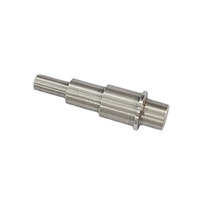 Tige à pas usinée CNC, axe d'entraînement en acier inoxydable usiné CNC sur mesure avec extrémité plate, usinage OEM pour équipement industriel