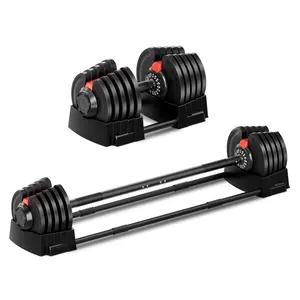 The Newest 2 In 1 Weight Lifting Exercise Adjustable Dumbbell Barbell Weight Plates 40Kg 90Lb For Unisex Use