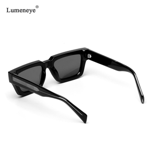 Lumeneye piccoli <span class=keywords><strong>occhiali</strong></span> <span class=keywords><strong>da</strong></span> <span class=keywords><strong>sole</strong></span> Vintage firmati neri <span class=keywords><strong>da</strong></span> <span class=keywords><strong>donna</strong></span> di lusso quadrati <span class=keywords><strong>rettangolari</strong></span> blu lenti <span class=keywords><strong>da</strong></span> uomo UV400 di alta qualità - Product Image 6