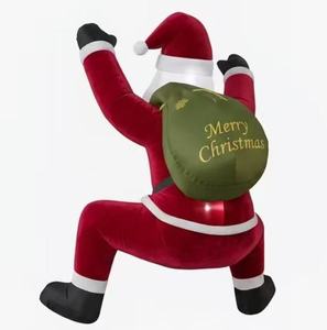 Customized Giant Inflatable Santa Claus Mascot Model with Air Blower for Christmas Shopping Center Advertising Display Decor - Product Image 1