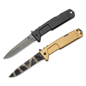 Couteau de poche personnalisable ER NEMESIS, qualité OEM, lame pliante en acier à haute teneur en carbone ultra-affûtée, manche en aluminium, 20 cm, garantie 1 an - Product Image 1