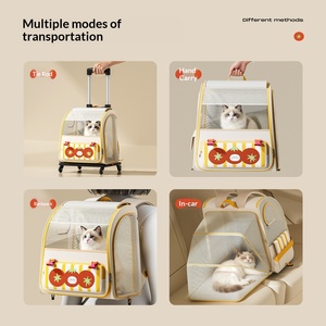 Transportín Portátil de Gran Capacidad para Mascotas (Gatos y Perros) con Diseño de Mochila con Ruedas, hasta 7 kg, para Transporte en Coche y Avión - Product Image 3