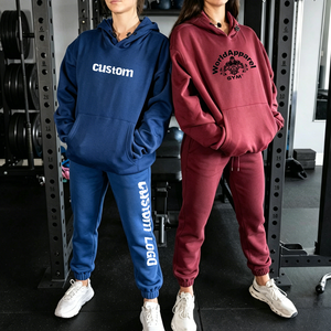 Conjunto Deportivo Unisex de Pantalones y Sudadera Extra Grandes, Ropa Deportiva para <span class=keywords><strong>Mujer</strong></span> para el Gimnasio, Conjunto de 2 Piezas - Product Image 1