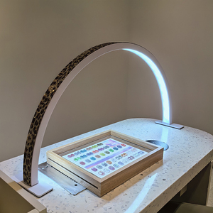 Art Led Light Gel <strong>Lamp</strong> Nail Machine for Salon Manicure Nail <strong>Lamp</strong> Manicure <strong>Leopard</strong> Print Rhinestone Half Moon Nail Table <strong>Lamp</strong> - Product Image 1