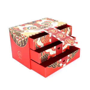 Lüks kek paketleme kutusu kozmetik Advent takvim fabrika toptan Vintage karton el yapımı kağıt hediye kutusu gıda/hediye 1000