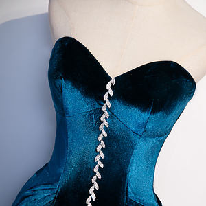 تخفيضات هائلة طول الكلمة الدانتيل متابعة ثوب حفلة مسائية ملكي برقبة على شكل حرف V بدون أكمام فستان أم العروس Vestidos De Noche - Product Image 5