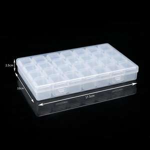 مستطيلي شفاف لمنظم المجوهرات مع 56 حاوية بلاستيكية بشبكات - Product Image 5