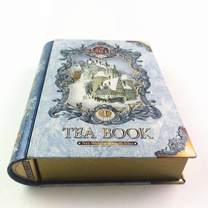 Özelleştirmek kitap şekilli teneke kutu çay için çikolata ve şeker kitap <span class=keywords><strong>Metal</strong></span> teneke kutu ambalaj - Product Image 1