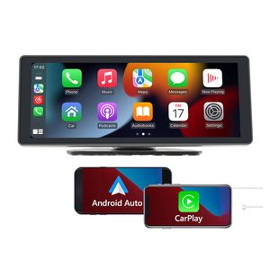 צג רכב נייד אלחוטי בגודל 11.26 אינץ' עם CarPlay ו-Android, מקליט וידאו 4K, רדיו לרכב, תומך במצלמת רוורס לרכב ומשאית - Product Image 1