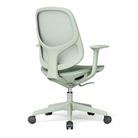 Chaise de bureau moderne et accessible aux personnes aveugles, à dossier mi-haut, réglable, ergonomique, en maille, pour ordinateur