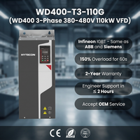 Variateur de fréquence HYTECON VFD WD400-T3-110G Mega-Power triphasé 110kW 150HP 380V AC, entraînement adaptatif pour alimentation directe en réseau, usage industriel