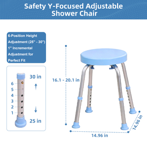 Medical 360 °   Silla de Ducha Giratoria para Personas <span class=keywords><strong>Mayores</strong></span> y con Discapacidad, Taburete Giratorio Antideslizante con Altura Ajustable para Cuidado <span class=keywords><strong>en</strong></span> el Hogar - Product Image 3