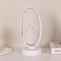 Lampe de lecture LED moderne à double anneau circulaire en aluminium, DC 5V, avec variateur tactile, écologique, pour la décoration intérieure