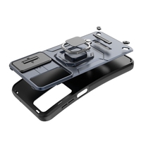 Étui de protection antichoc pour caméra à fenêtre poussoir avec étui porte-anneau pour Samsung Galaxy M35 5G A15 A25 A35 A55