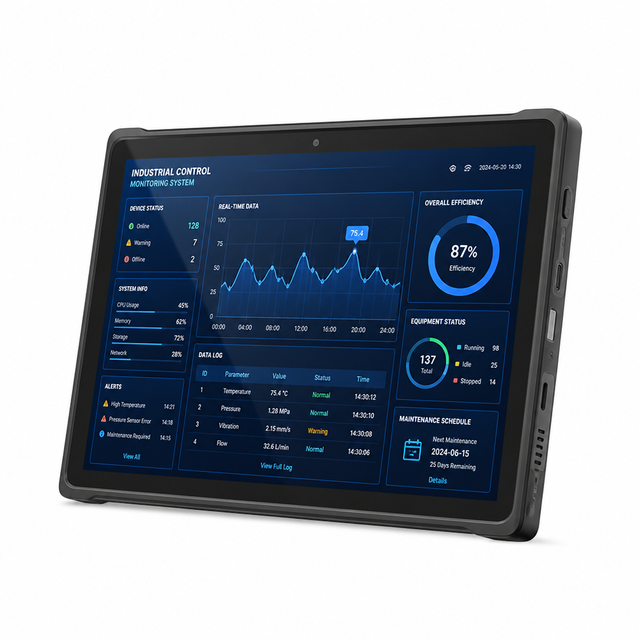 10.1Inch 2 In1 Android Industrial Rugged Tablet with Keyboard 2D Barcode Scanner Slim Business Tablet Warehouse Inventory PC