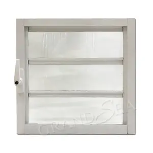 Verniciatura a polvere di superficie zanzariera upvc prova di sicurezza solare vetri di vetro piccolo stecche dell'otturatore Jalousie/feritoia finestra in alluminio