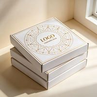 Boîte en carton ondulé de luxe portable haut de gamme avec motif soleil, estampage à chaud et gaufrage, expédition rapide en 72h, anti-écrasement